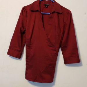 Wrap Metallic Blouse